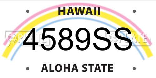 4589SS Hawaii License Plate