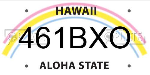 461BXO Hawaii License Plate