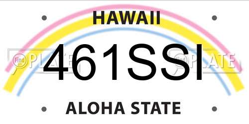 461SSI Hawaii License Plate