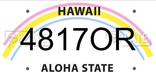 4817OR Hawaii License Plate