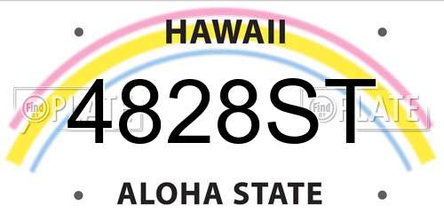4828ST Hawaii License Plate