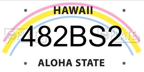 482BS2 Hawaii License Plate