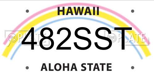 482SST Hawaii License Plate
