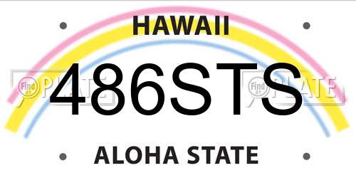 486STS Hawaii License Plate