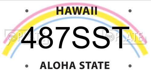 487SST Hawaii License Plate