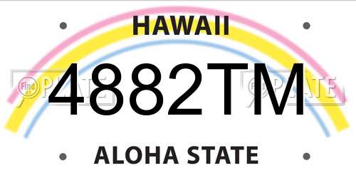 4882TM Hawaii License Plate