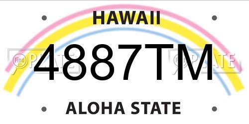 4887TM Hawaii License Plate