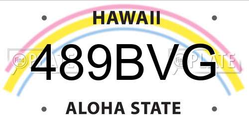 489BVG Hawaii License Plate