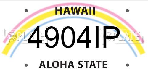 4904IP Hawaii License Plate