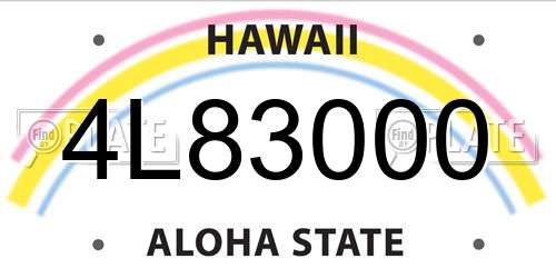 4L83000 Hawaii License Plate