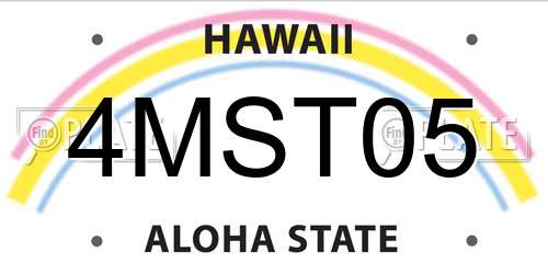 4MST05 Hawaii License Plate