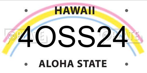 4OSS24 Hawaii License Plate