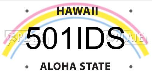 501IDS Hawaii License Plate