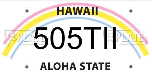 505TII Hawaii License Plate