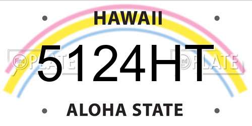 5124HT Hawaii License Plate