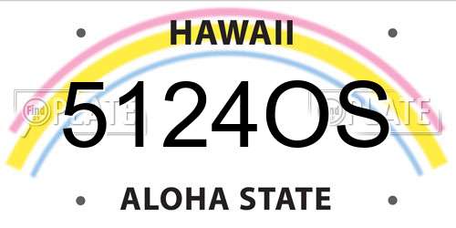 5124OS Hawaii License Plate