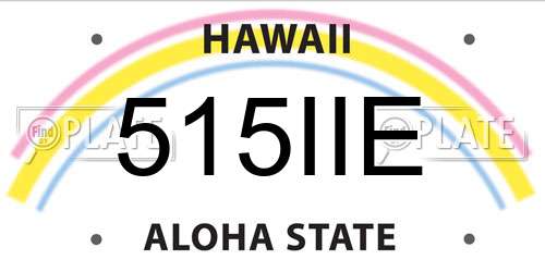 515IIE Hawaii License Plate