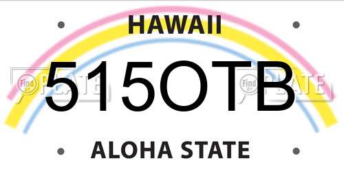 515OTB Hawaii License Plate