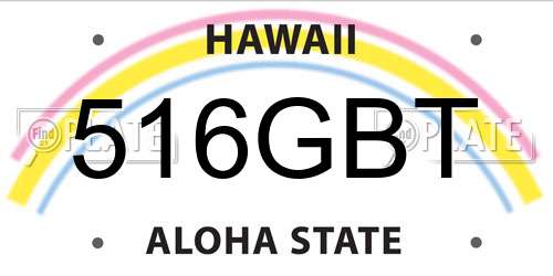 516GBT Hawaii License Plate