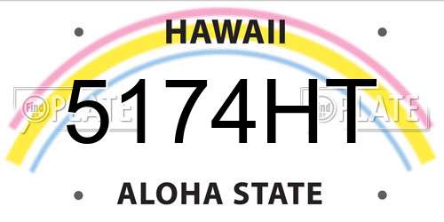 5174HT Hawaii License Plate