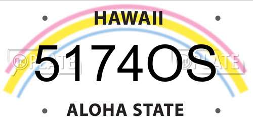 5174OS Hawaii License Plate
