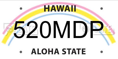 520MDP Hawaii License Plate