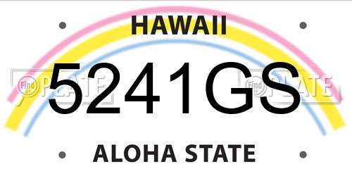5241GS Hawaii License Plate