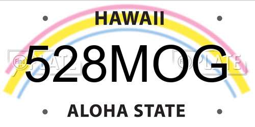 528MOG Hawaii License Plate