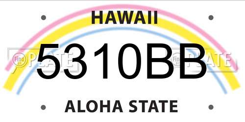 5310BB Hawaii License Plate