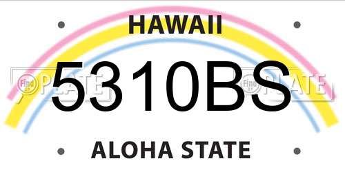 5310BS Hawaii License Plate