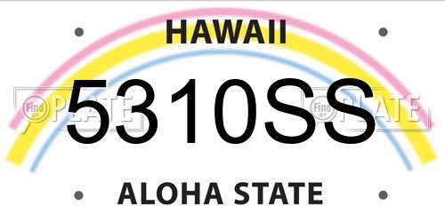 5310SS Hawaii License Plate