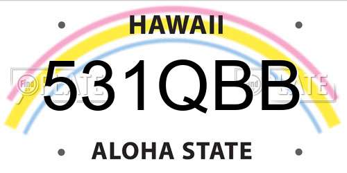 531QBB Hawaii License Plate