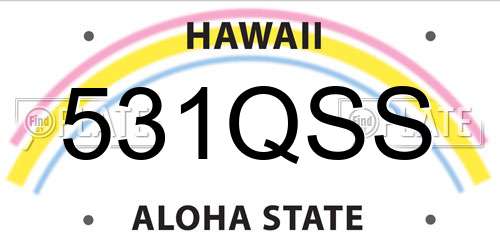 531QSS Hawaii License Plate