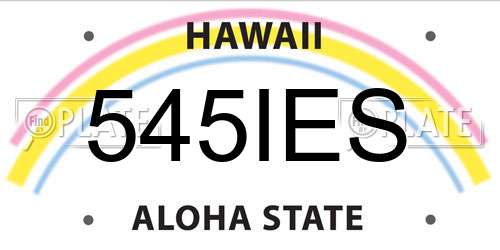 545IES Hawaii License Plate