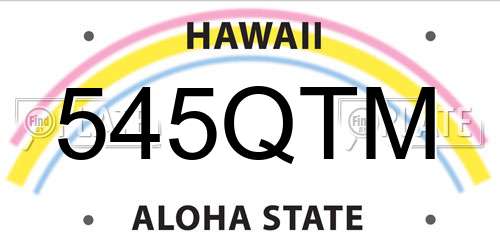 545QTM Hawaii License Plate
