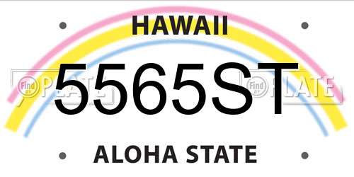 5565ST Hawaii License Plate