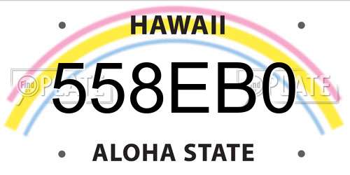 558EB0 Hawaii License Plate