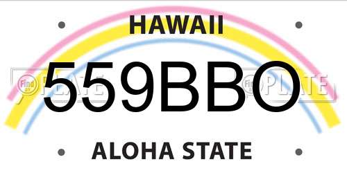 559BBO Hawaii License Plate