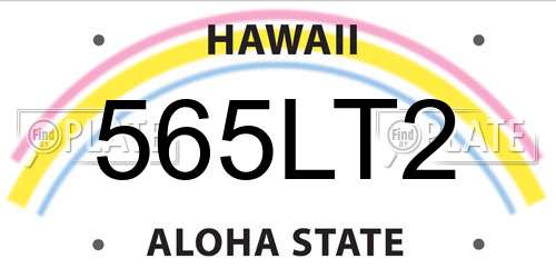 565LT2 Hawaii License Plate