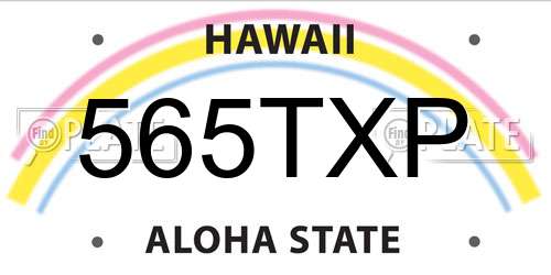565TXP Hawaii License Plate