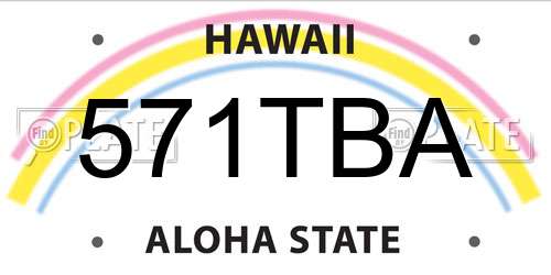 571TBA Hawaii License Plate