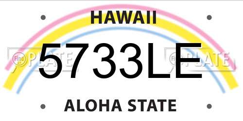 5733LE Hawaii License Plate