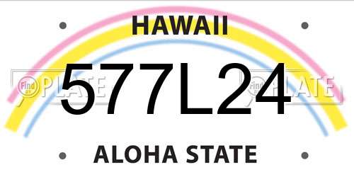 577L24 Hawaii License Plate