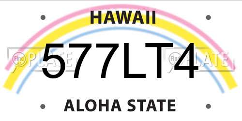 577LT4 Hawaii License Plate
