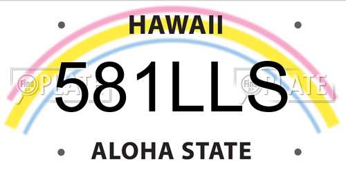 581LLS Hawaii License Plate