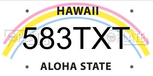 583TXT Hawaii License Plate