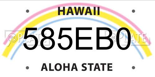 585EB0 Hawaii License Plate