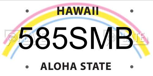 585SMB Hawaii License Plate