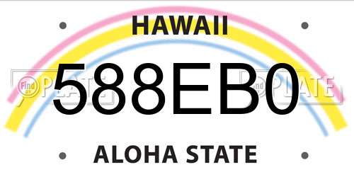 588EB0 Hawaii License Plate