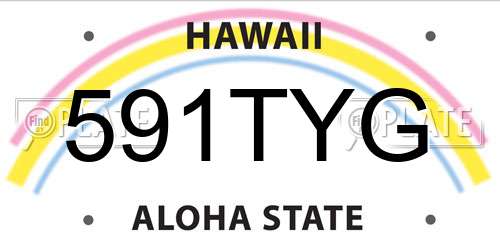 591TYG Hawaii License Plate